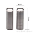 Portable Keychain Pill Holder Container Titanium Case